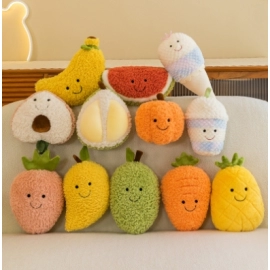 Fruit plush toy pendant, simulation cute doll, small size toy claw machine