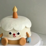 Internet celebrity cute milk carton person soft cute candle person soft pottery cake decoration plugin dessert accessories