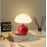 Cream wind mushroom small table lamp, children's eye protection small night lamp, bedroom bedside ceramic decorative table lamp, room atmosphere lamp